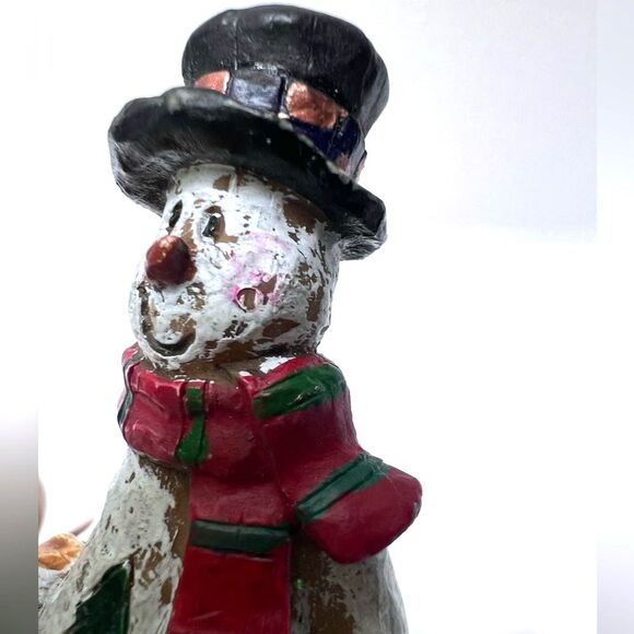 Christmas Snowman Dangler Hand Painted Bottle Topper Stoppers Cork Wine Holiday - Picture 7 of 11